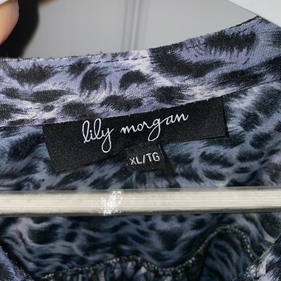 Lily Morgan Sleeveless Animal Print Blouse - Picture 3 of 6